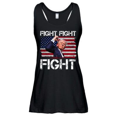 Donald Trump Fight Fight Fight Ladies Essential Flowy Tank