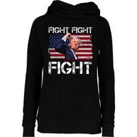 Donald Trump Fight Fight Fight Womens Funnel Neck Pullover Hood