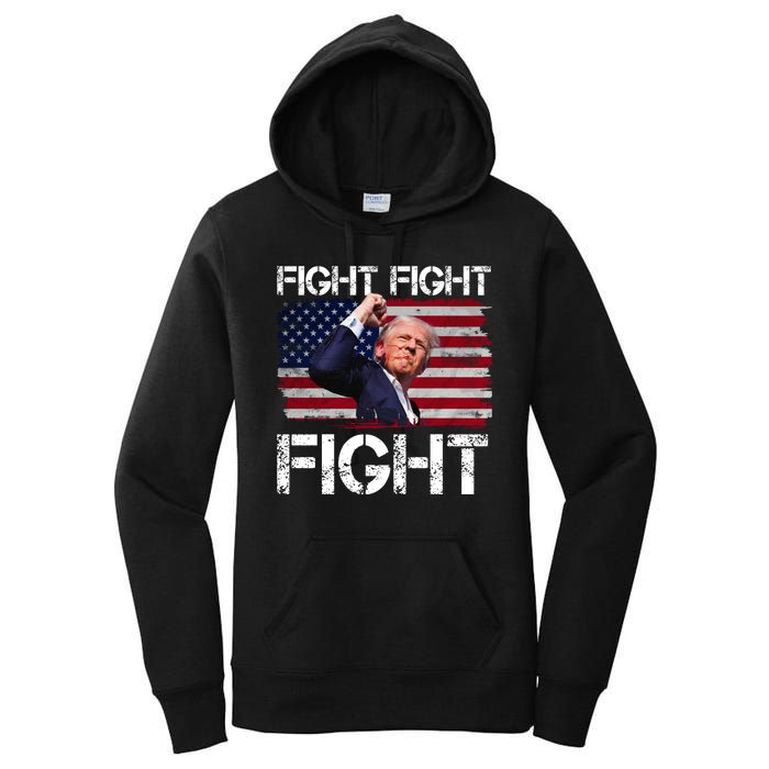 Donald Trump Fight Fight Fight Women's Pullover Hoodie