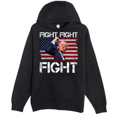 Donald Trump Fight Fight Fight Premium Pullover Hoodie