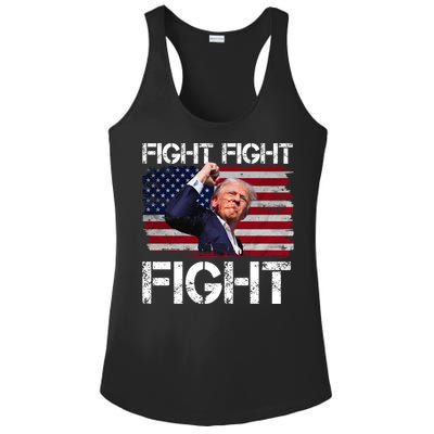 Donald Trump Fight Fight Fight Ladies PosiCharge Competitor Racerback Tank