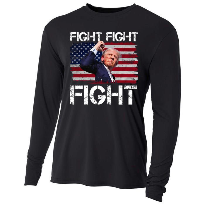 Donald Trump Fight Fight Fight Cooling Performance Long Sleeve Crew