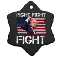 Donald Trump Fight Fight Fight Ceramic Star Ornament