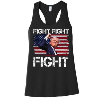 Donald Trump Fight Fight Fight Women's Racerback Tank