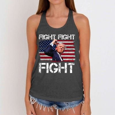 Donald Trump Fight Fight Fight Women's Knotted Racerback Tank