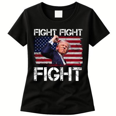 Donald Trump Fight Fight Fight Womens T-Shirt