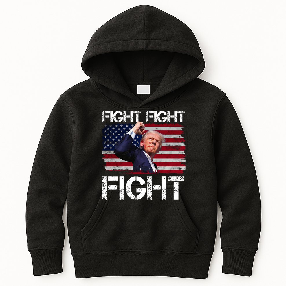 Donald Trump Fight Fight Fight Kids Hoodie