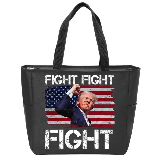 Donald Trump Fight Fight Fight Zip Tote Bag