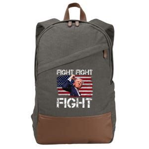 Donald Trump Fight Fight Fight Cotton Canvas Backpack