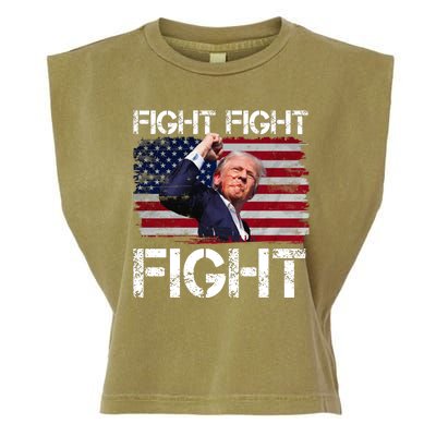 Donald Trump Fight Fight Fight Garment-Dyed Women's Muscle Tee