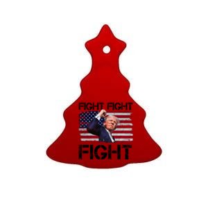 Donald Trump Fight Fight Fight Ceramic Tree Ornament