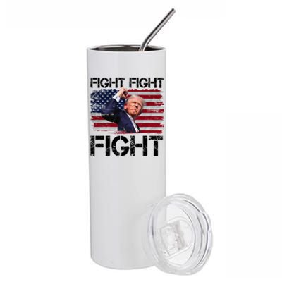 Donald Trump Fight Fight Fight Stainless Steel Tumbler