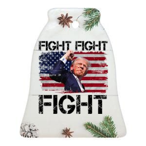 Donald Trump Fight Fight Fight Ceramic Bell Ornament