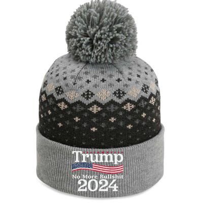 Donald Trump For President 2024 No More Bullshit The Baniff Cuffed Pom Beanie