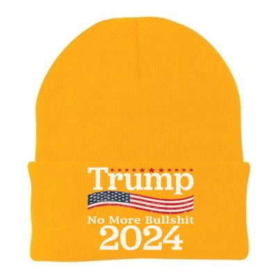 Donald Trump For President 2024 No More Bullshit Knit Cap Winter Beanie