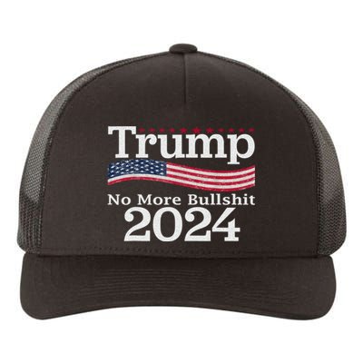 Donald Trump For President 2024 No More Bullshit Yupoong Adult 5-Panel Trucker Hat