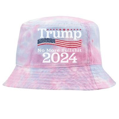 Donald Trump For President 2024 No More Bullshit Tie-Dyed Bucket Hat