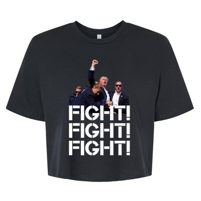 Donald Trump Fight Fight Fight Save America Bella+Canvas Jersey Crop Tee