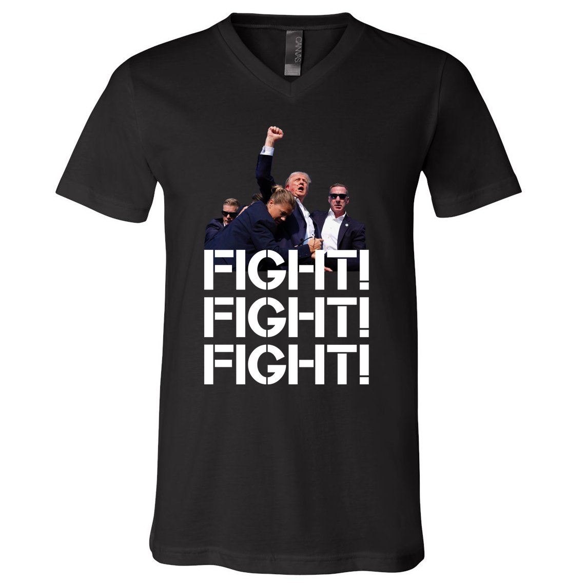 Donald Trump Fight Fight Fight Save America V-Neck T-Shirt