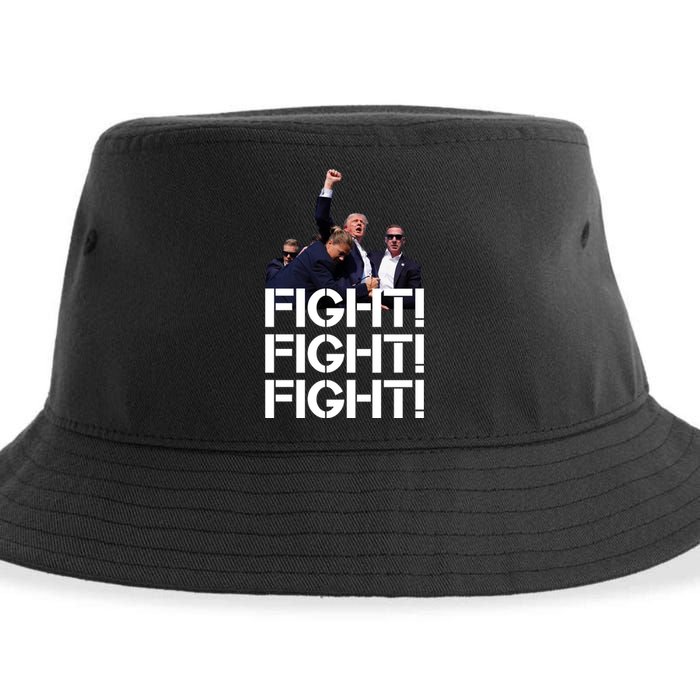 Donald Trump Fight Fight Fight Save America Sustainable Bucket Hat