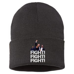 Donald Trump Fight Fight Fight Save America Sustainable Knit Beanie