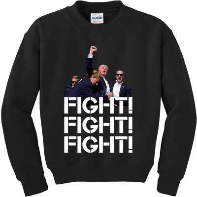 Donald Trump Fight Fight Fight Save America Kids Sweatshirt