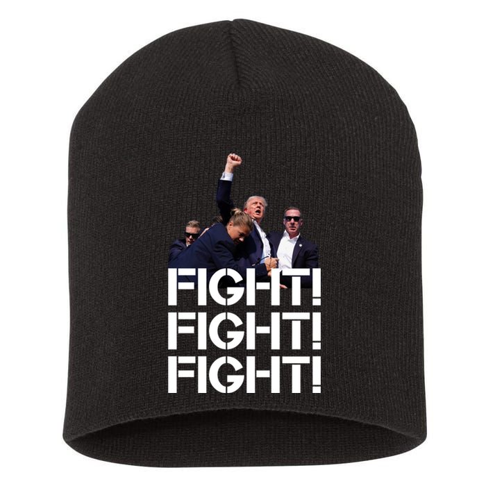 Donald Trump Fight Fight Fight Save America Short Acrylic Beanie