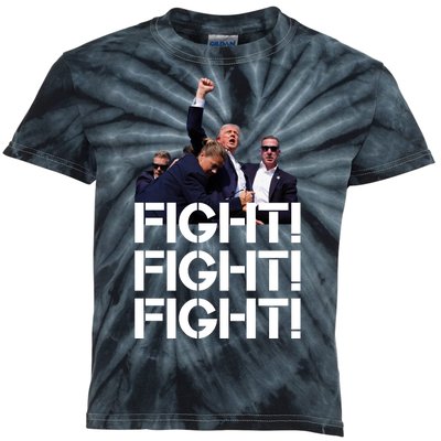 Donald Trump Fight Fight Fight Save America Kids Tie-Dye T-Shirt