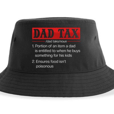 Dad Tax Funny Dad Tax Definition Fathers Day Sustainable Bucket Hat