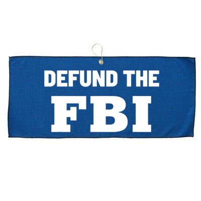 Defund The FBI Federal Bureau, Anti FBI Corruption Large Microfiber Waffle Golf Towel