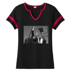 Donald Trump Fist Pump Meaningful Gift Ladies Halftime Notch Neck Tee