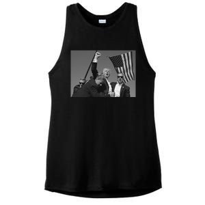 Donald Trump Fist Pump Meaningful Gift Ladies PosiCharge Tri-Blend Wicking Tank