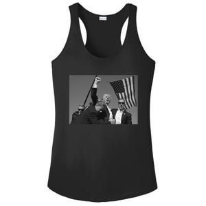 Donald Trump Fist Pump Meaningful Gift Ladies PosiCharge Competitor Racerback Tank