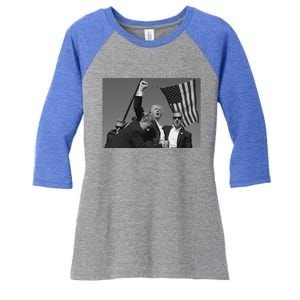 Donald Trump Fist Pump Meaningful Gift Women's Tri-Blend 3/4-Sleeve Raglan Shirt