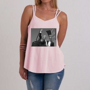 Donald Trump Fist Pump Meaningful Gift Women's Strappy Tank