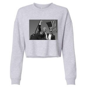 Donald Trump Fist Pump Meaningful Gift Cropped Pullover Crew