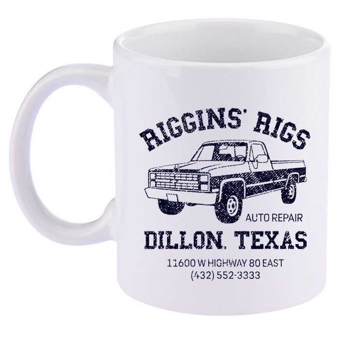 Dillon Texas Friday Night Football Player Fan Riggins Rigs 11oz C Handle Ceramic Mug
