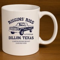 Dillon Texas Friday Night Football Player Fan Riggins Rigs 11oz C Handle Ceramic Mug