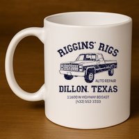 Dillon Texas Friday Night Football Player Fan Riggins Rigs 11oz C Handle Ceramic Mug