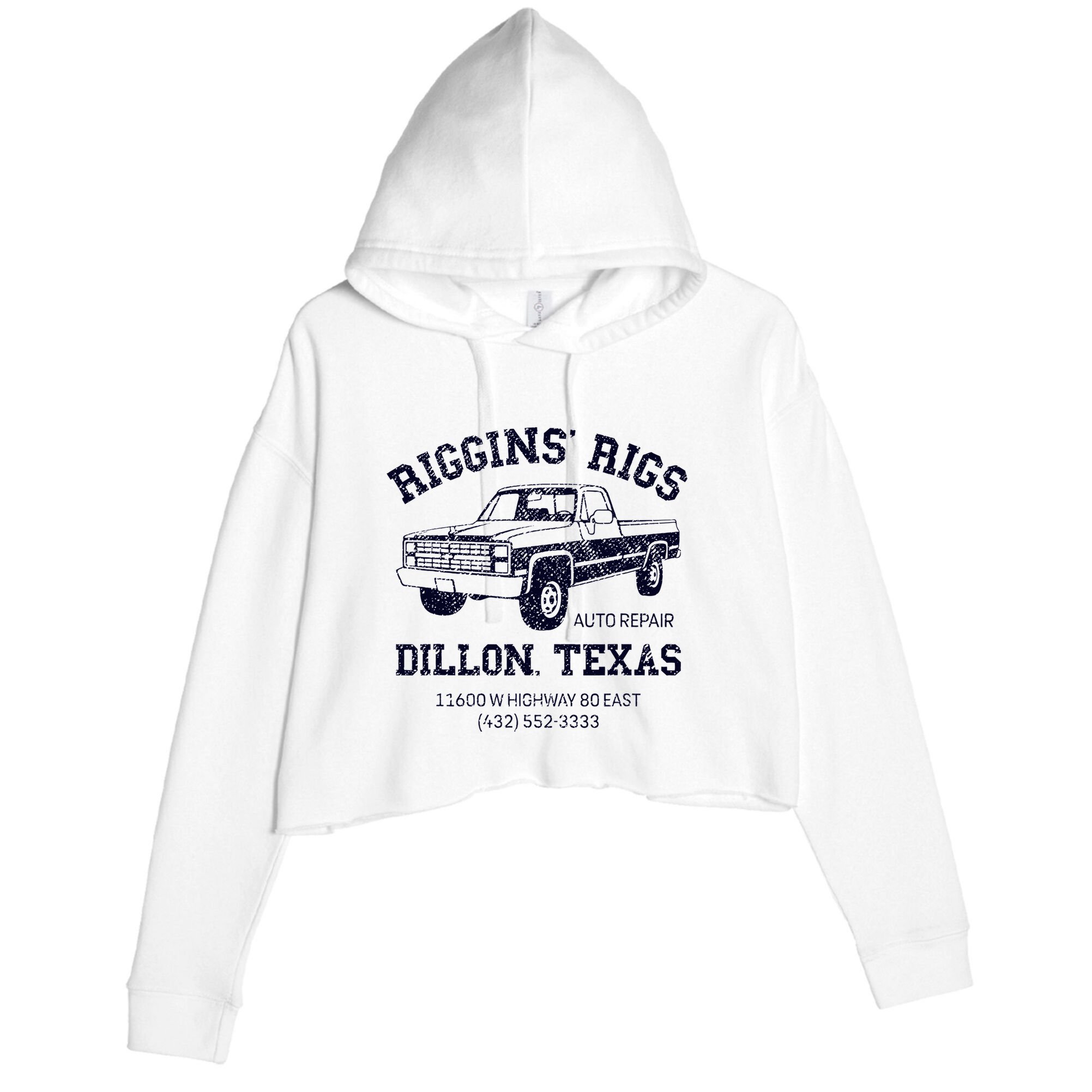 Dillon Texas Friday Night Football Player Fan Riggins Rigs Crop Fleece Hoodie