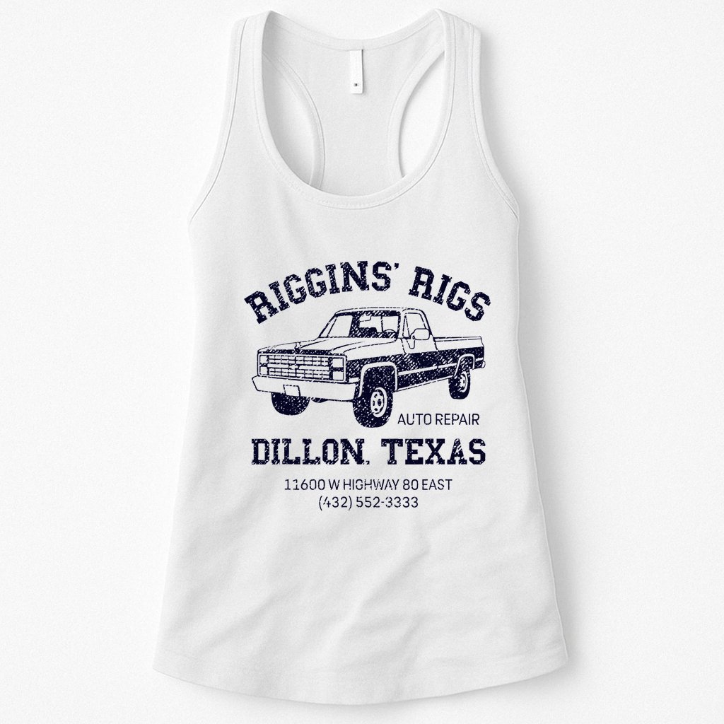 Dillon Texas Friday Night Football Player Fan Riggins Rigs Womens Tank Top