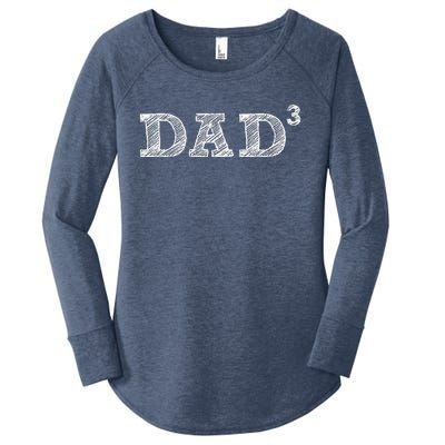 Dad3 Three Fathers Day Father Of Three Women's Perfect Tri Tunic Long Sleeve Shirt