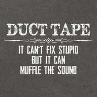 Duct Tape Gifts Duct Tape Can't Fix Stupid Funny Duck Cotton Canvas Backpack