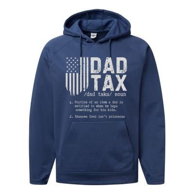 Dad Tax Gifts Dad Tax Jokes Dad Tax Definition Fathers Day Performance Fleece Hoodie