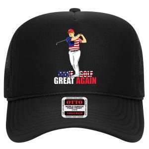 Donald Trump Golf High Crown Mesh Back Trucker Hat