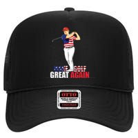 Donald Trump Golf High Crown Mesh Back Trucker Hat