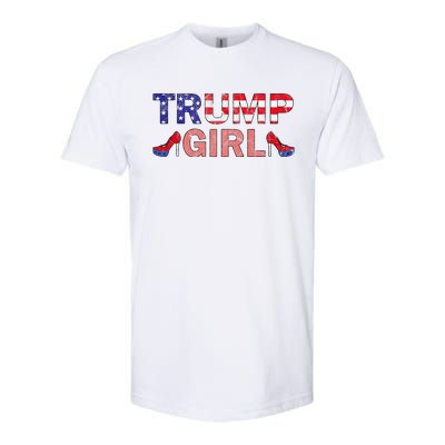 Donald Trump Girl 2020 Republican Patriot High Heel Softstyle® CVC T-Shirt