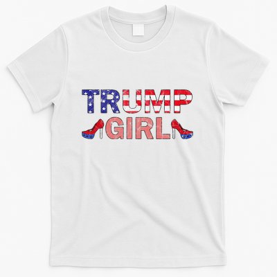 Donald Trump Girl 2020 Republican Patriot High Heel T-Shirt