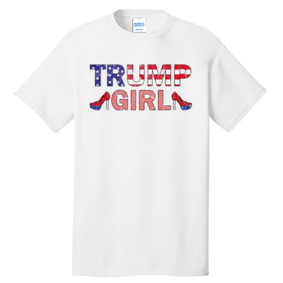 Donald Trump Girl 2020 Republican Patriot High Heel Tall T-Shirt