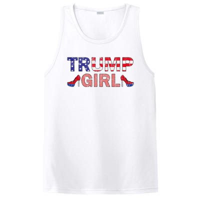 Donald Trump Girl 2020 Republican Patriot High Heel PosiCharge Competitor Tank